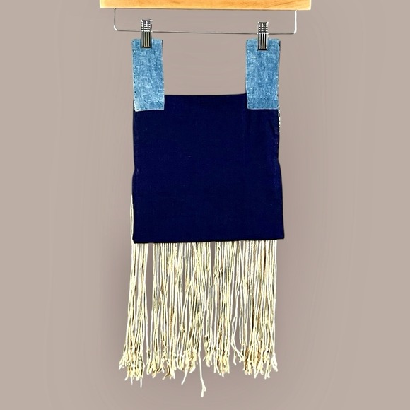 Vintage Hmong Folk Art Embroidered Wall Hanging Tapestry Fringe Textile Tribal - Picture 3 of 5